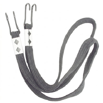 ELASTIC STRAP - For Carrier, 609mm Long, Flat Type, Twin Hooks Each End, BLACK
