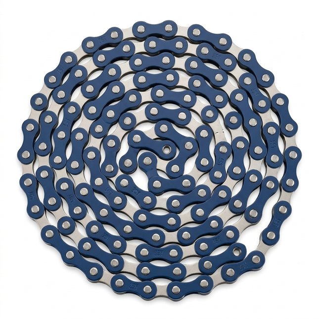 CHAIN 1/2 x 1/8 x 112L, Single Speed, Nickel, Blue (YBN S-410)