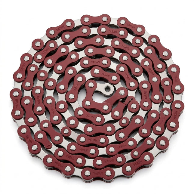 CHAIN 1/2 x 1/8 x 112L, Single Speed, Nickel, Red (YBN S-410)