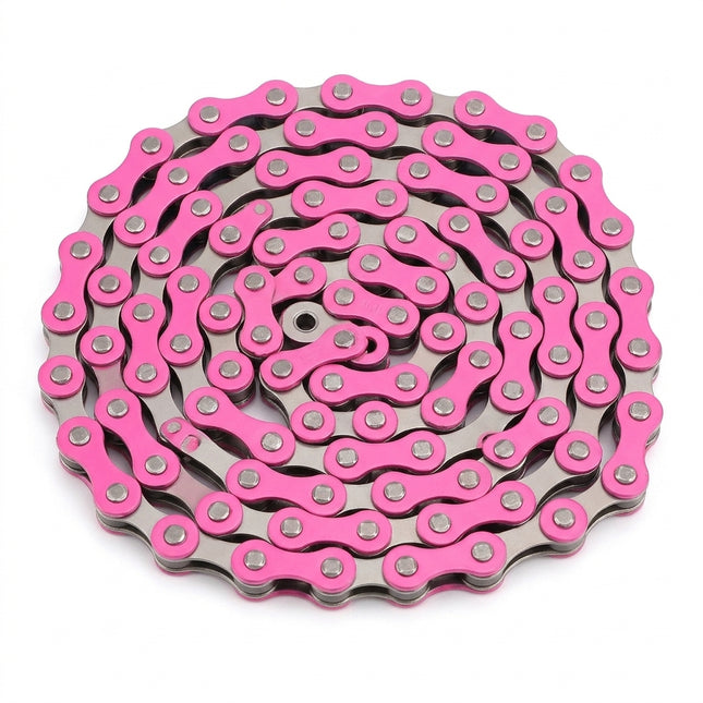 CHAIN 1/2 x 1/8 x 112L, Single Speed, Nickel, PINK (YBN S-410)