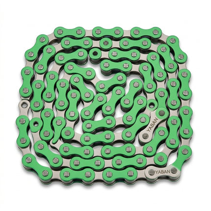 CHAIN 1/2 x 1/8 x 112L, Single Speed, Nickel, GREEN (YBN S-410)