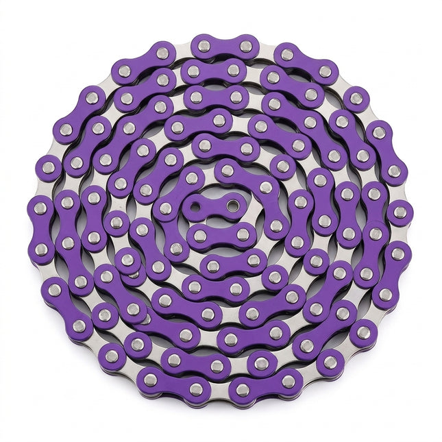 CHAIN 1/2 x 1/8 x 112L, Single Speed, Nickel, PURPLE (YBN S-410)