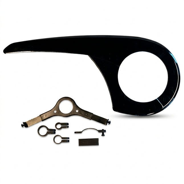Sunnywheel CHAIN GUARD - PC, 26-28 upto 48T, 4 Clamps, Black