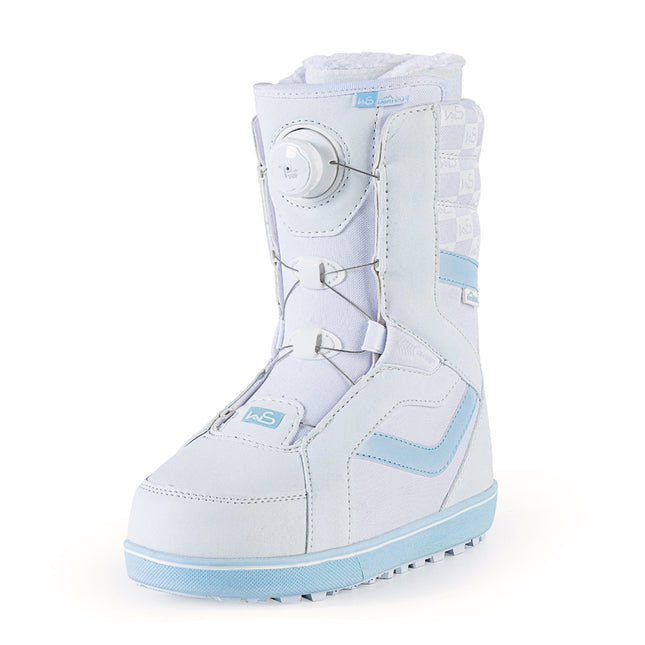 SNOWBOARD BOOTS - S6319 WHITE & BLUE (STEEL WIRE STYLE)