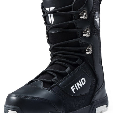 SNOWBOARD BOOTS - 2042 BLACK & WHITE LACE-UP
