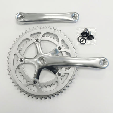 170mm x 39/53T Road Chainwheel Set - Diamond Taper, 7/8/9 Speed, 2.5mm Offset, Steel, Silver