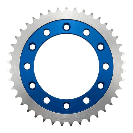 CHAIN RING 44T x 130 BCD for Single Speed, Alloy 1/2 x 3/32 DARK BLUE