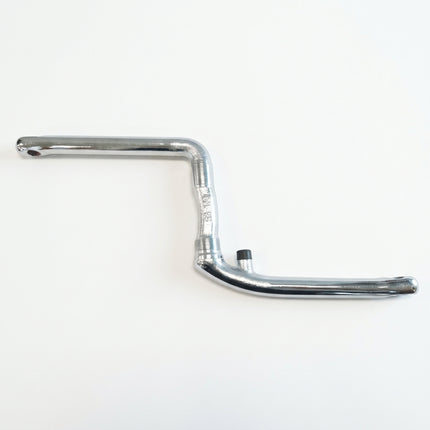 170mm - One Piece Crank With Pivot - Chrome Plated Steel, Silver