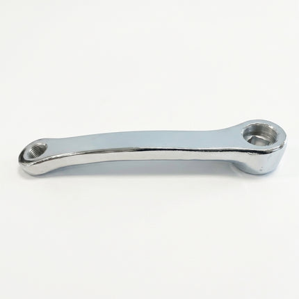 152mm - Left Diamond Taper Crank Arm - 30mm Offset, Silver Chrome Plated Steel