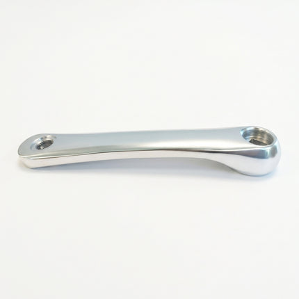 165mm - Left Diamond Taper Crank Arm - 25mm Offset, Polished Silver, Alloy