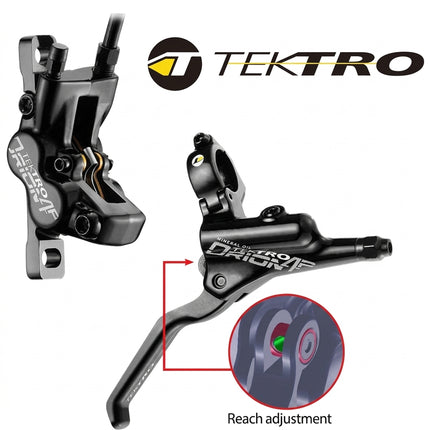 Hydraulic disc brake kit, TEKTRO, HD-M745F R/H front, alloy caliper and lever,1900mm hose, w/o rotor, 4 piston