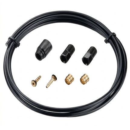 HYDRAULIC HOSE KIT - Tektro AM Oil Hose Kit, 5.5mm Dia, 2000mm Long, Black, non Banjo type