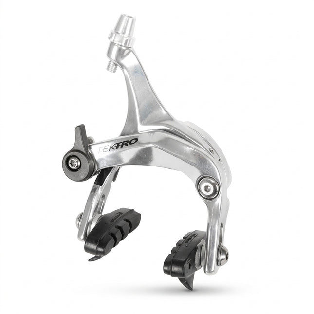 BRAKE - Caliper Road Brake, 41-57mm Reach, Dual Pivot, Alloy, Q/R, Recessed, SILVER (Front Only) Quality TEKTRO product