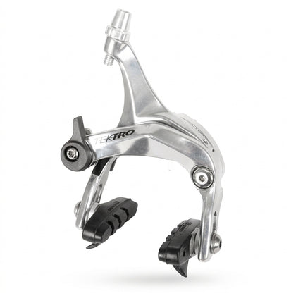 BRAKE - Caliper Road Brake, 41-57mm Reach, Dual Pivot, Alloy, Q/R, Recessed, SILVER (REAR Only) Quality TEKTRO product