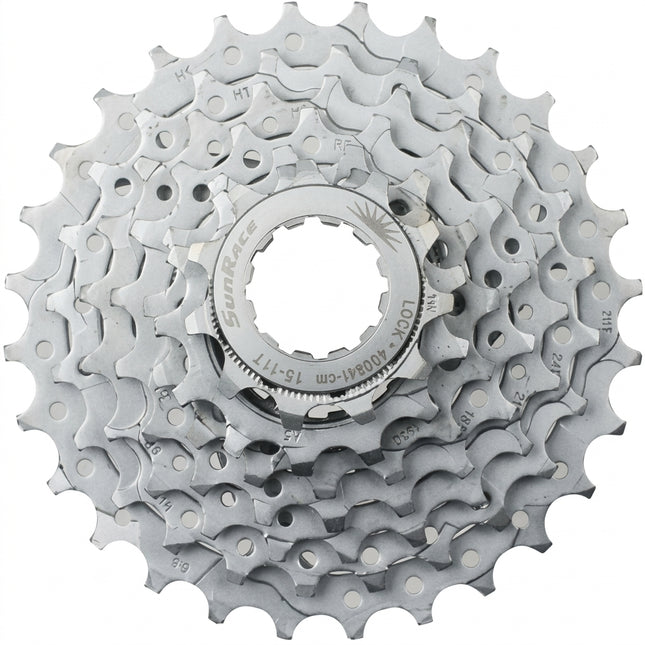 CASSETTE - 8 Speed, 11-28T, silver Quality SUNRACE product