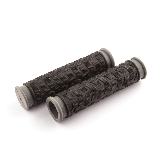 Clarks Bicycle GRIPS, Clarks, MTB,   Black / Grey, 130mm - Closed end type