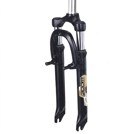 SUSPENSION FORK, Zoom, 20" threadless, 50mm Travel, 260mm stem, alloy crown, hi-ten brace & blade, V-Brake, 1 1/8", ID 25.4 BLACK