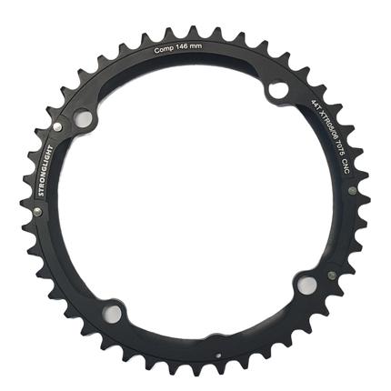 Stronglight Bicycle CHAINRING - MTB "STRONGLIGHT", 44T, 7075 CNC Black Shimano XTR 05/06 - 146mm BCD, 4 Hole for 9 Spd