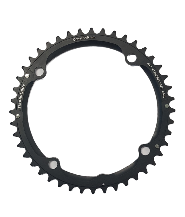 Stronglight Bicycle CHAINRING - MTB "STRONGLIGHT", 44T, 7075 CNC Black Shimano XTR 05/06 - 146mm BCD, 4 Hole for 9 Spd