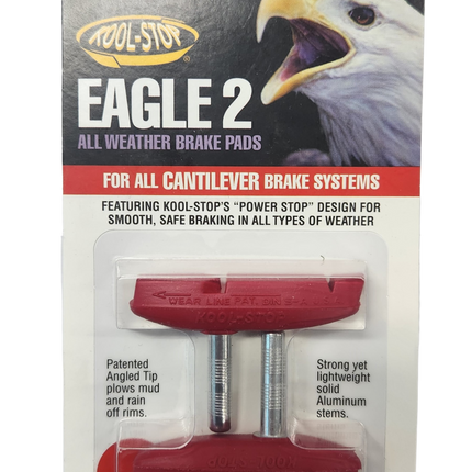 Kool Stop Eagle 2 Bicycle Cantilever Brake Pads - Red