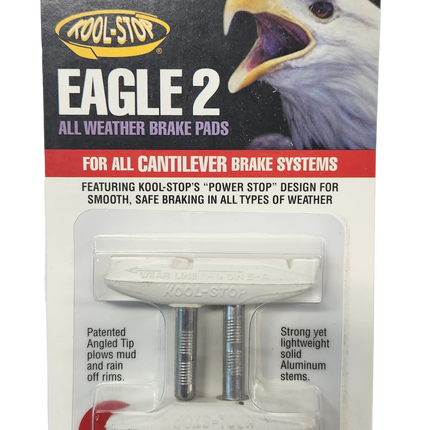 Kool Stop Eagle 2 Bicycle Cantilever Brake Pads - White