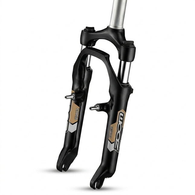 Top Gun SUSPENSION FORK 700c, Threaded 100mm, black, 1 1/8" stem 230mm, for V-brake