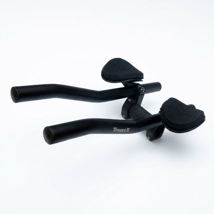 TRIATHLON BARS 25.4mm thru to 31.8mm BB, Adjustable, Without Cable Hole, w/sleeves & clamp set BLACK