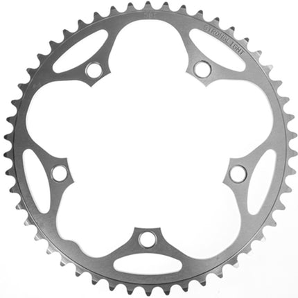 Stronglight Bicycle ROAD CHAINRING, STANDARD TYPE S - 5083 SILVER, 9/10 speed, 130 BCD Outer.50T, 5 arms, A Quality Stronglight product, CHAINRING - 267024 (Does NOT have Pickup Points)