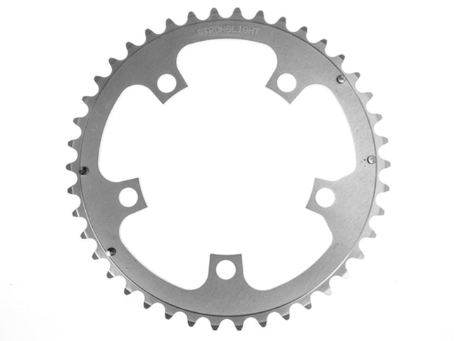 Stronglight Bicycle CHAINRING - ROAD "STRONGLIGHT", 42T, 5083 Silver - 110mm BCD, 5 Hole for 9/10 Spd 266009