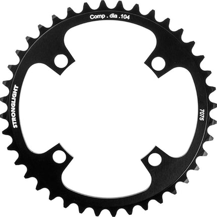 Stronglight Bicycle CHAINRING - E-BIKE "STRONGLIGHT", 44T, 7075 CNC Black - 104mm BCD, 4 Hole. BOSCH Compatible 1st & 3rd Gen. (NOT narrow wide) - 262554