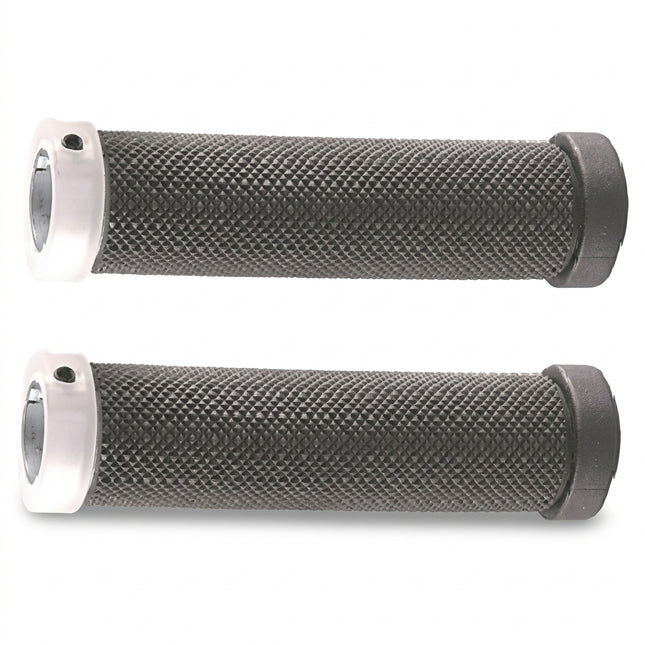 LOCK-ON GRIPS 130mm, black/gel, with one side lock, Quality Velo product. Phenomenal packaging!