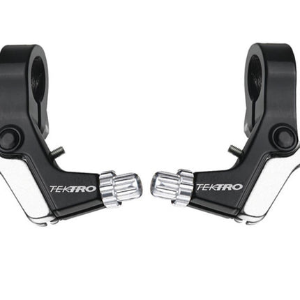 TEKTRO LEVER - V-Brake Levers, sold as a pair, suits Rapidfire shifters, 4 finger, Black/silver lever, for 19mm handlebar Quality Tektro product