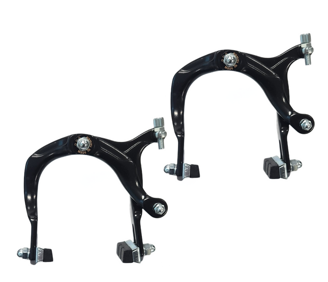 Alhonga BRAKE - BMX Caliper Brake Set, 73-92mm Reach, Nutted, Black (Front & Rear)