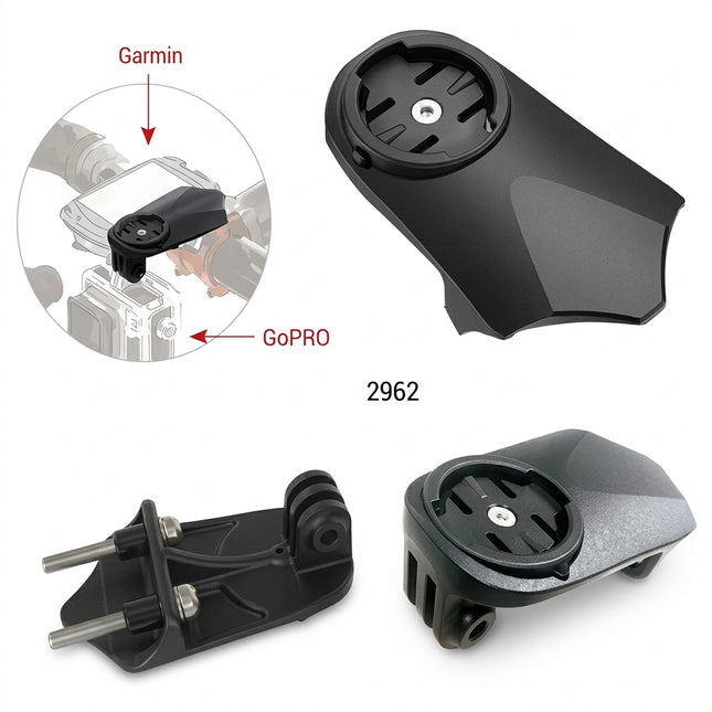 Mr Control GARMIN - GOPRO Mount, for Hbar stem front, Black