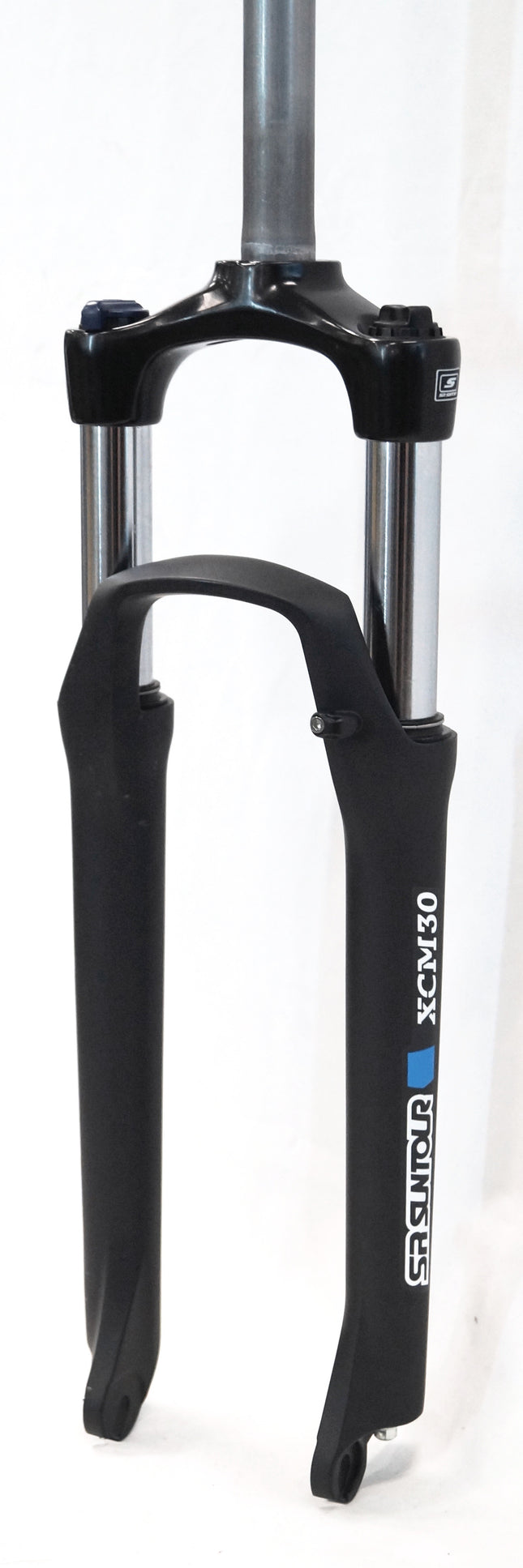 SR Suntour Bicycle Suspension Fork 27.5" XCM32 HLO. COIL Spring. Hyd L/O, 1 1/8. 9mm Drop Outs. Disc ONLY. 100mm Travel, MATTE BLACK