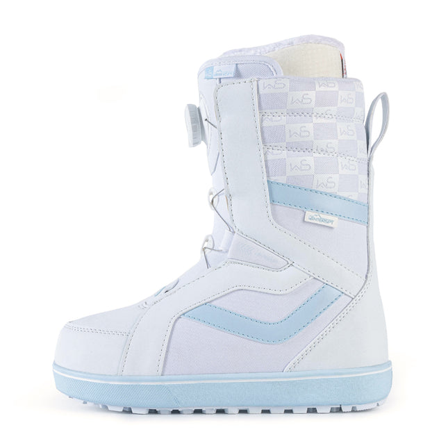 SNOWBOARD BOOTS - S6319 WHITE & BLUE (STEEL WIRE STYLE)