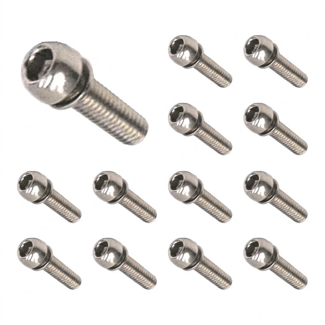 STEM BOLT M6, 20mm, Allen Key Type, Round Head, Stainless Steel (Bag 10)