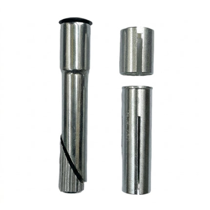 Converter/Adaptor for Quill to Ahead Stem, with Shims fits - Quill 22.2 & 25.4/Stem 1" & 1 1/8" Silver (SUIT 25,4/28,6 STEM, 22,2 OR 25,4 STEERER)