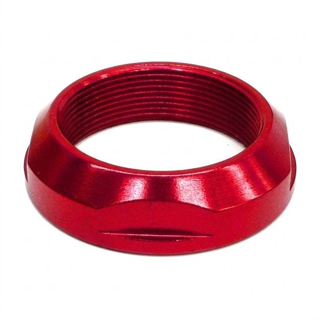 "add some BLING" Lock Nut, RED, OD 1 1/8 ID25.4 dia, Alloy