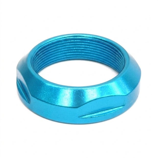 "add some BLING" Lock Nut, BLUE, OD1 1/8 ID 25.4 dia, Alloy