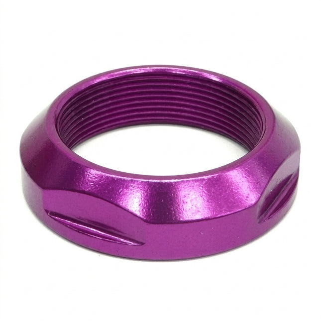 "add some BLING" Lock Nut, PURPLE, OD1 1/8 or ID25.4 dia, Alloy