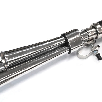 Bikes Up! Three-Pipe Bicycle Air Horn - Silver with Black Rubber Bulb