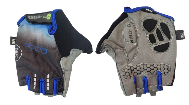 Pro Series Gel Gloves - Large - Black with Blue Trim