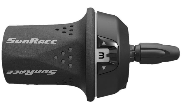 Sunrace 3-Speed Left Bicycle Grip Shifter with Inner Wire - Gray
