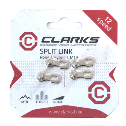Clarks 12-Speed Bicycle Chain Link - Silver 2-Pack
