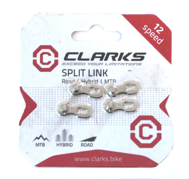 Clarks 12-Speed Bicycle Chain Link - Silver 2-Pack