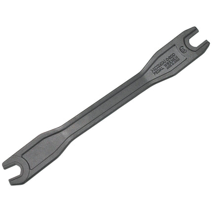 Hozan Bicycle Hozan Pedal Wrench - Drop-forging with chrome vanadium steel for pros. Newly designed wrench which has a combination of 15° jaw and straight jaw.