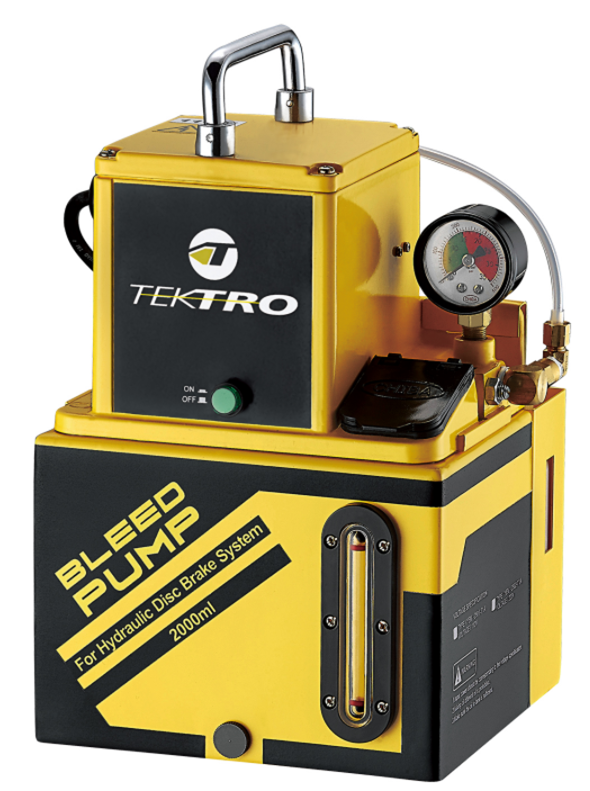 Bleed Pump TEKTRO, Comes with fittings to do Tektro® / TRP, Shimano and Magura hydraulic disc brake systems, 2000ml capicity MINERAL OIL ONLY!!!!