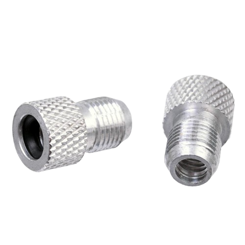 Sunnywheel SILVER ALLOY VALVE ADAPTOR F/V to A/V, 14mm Long (Bag of 2)