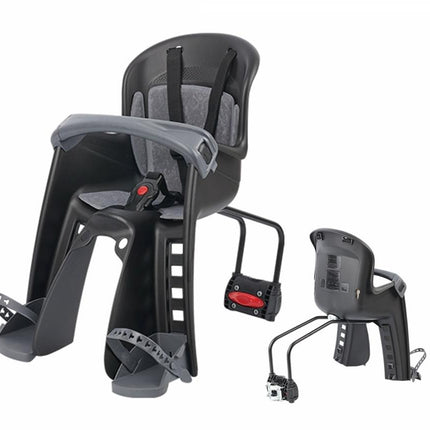 Polisport Bilby Junior Front-Facing Bicycle Child Seat - Seat Tube Mount - Up to 15kg - Black/Grey